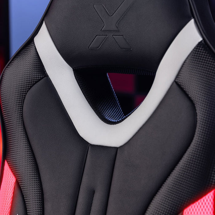 EAN 94338230390 - X Rocker Fury 2.1 RGB Silla gaming Asiento acolchado Negro, Blanco imagen 8