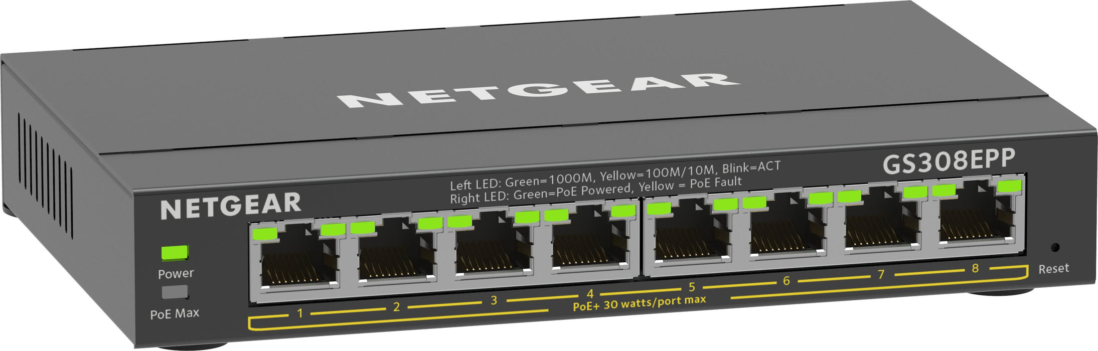 EAN 0606449153095 - NETGEAR 8-Port Gigabit Ethernet High-Power PoE+ Plus Switch (GS308EPP) Gestionado L2/L3 Gigabit Ethernet  imagen 4
