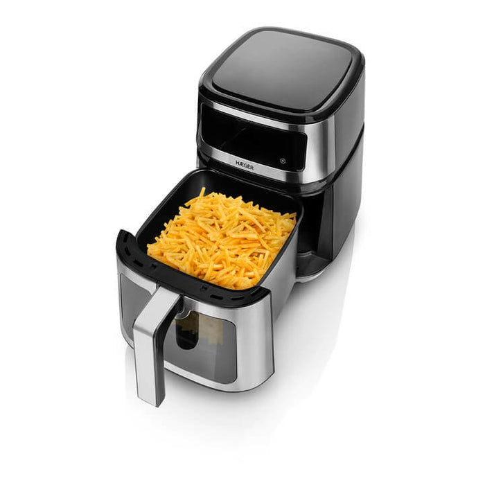 EAN 5608475032097 - Haeger AF-D50.004A freidora Sencillo 5 L 1200 W Freidora de aire caliente Negro, Acero inoxidable imagen 3