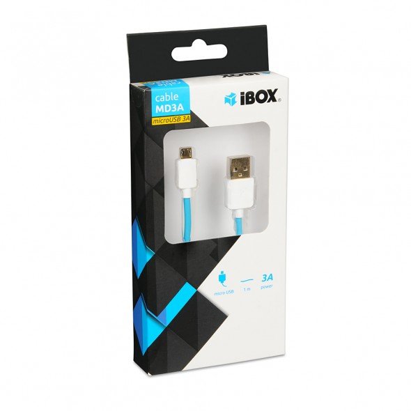 EAN 5901443056157 - iBox IKUMD3A cable USB USB 2.0 1 m USB A Micro-USB B Azul imagen 3