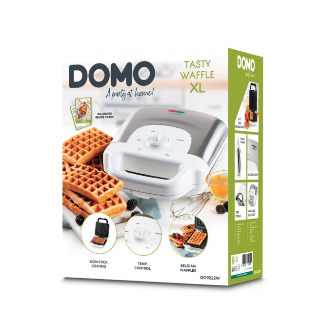 EAN 5411397140425 - Domo DO9222W gofrera 2 barquillo(s) 900 W Negro, Blanco imagen 2