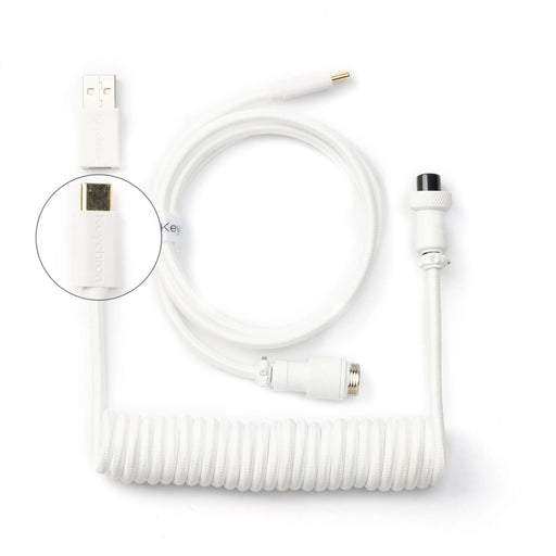 EAN 4895248813224 - Keychron Coiled Aviator cable USB 1,36 m USB C 2 x USB C Blanco imagen 1