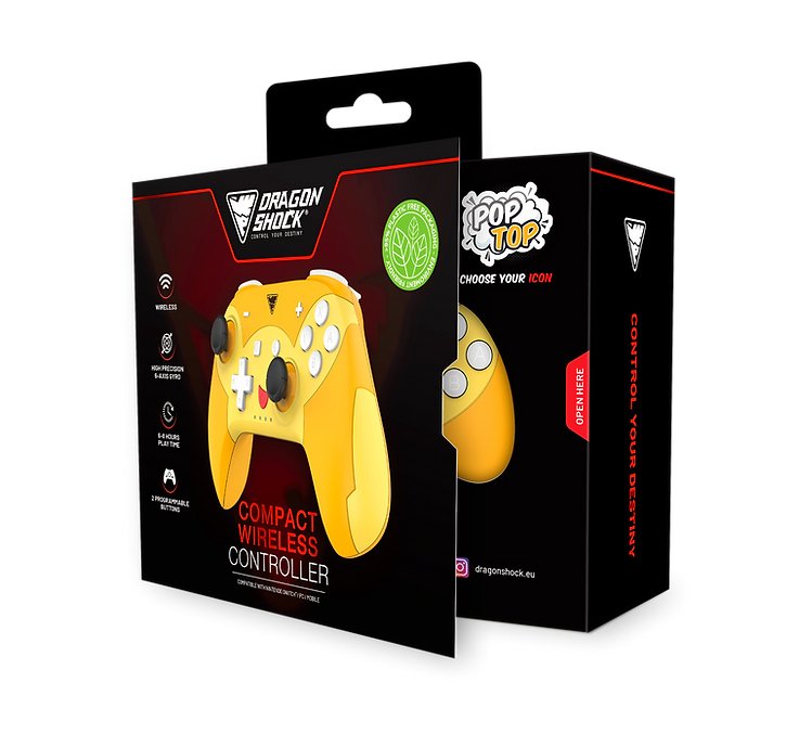 EAN 5425025593019 - Dragonshock PopTop Compact Naranja, Rojo, Amarillo Bluetooth Gamepad Nintendo Switch imagen 5