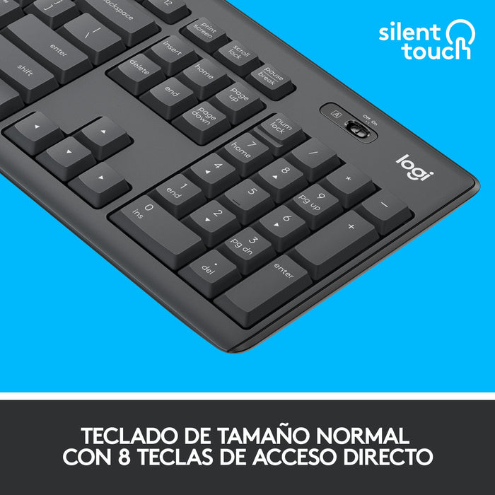 EAN 5099206092419 - Logitech 920-009798 teclado Ratón incluido Oficina USB QWERTY Español Grafito imagen 8