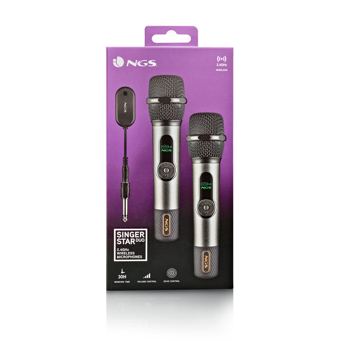EAN 8435430626643 - NGS SINGER STAR DUO Negro Micrófono vocal imagen 8