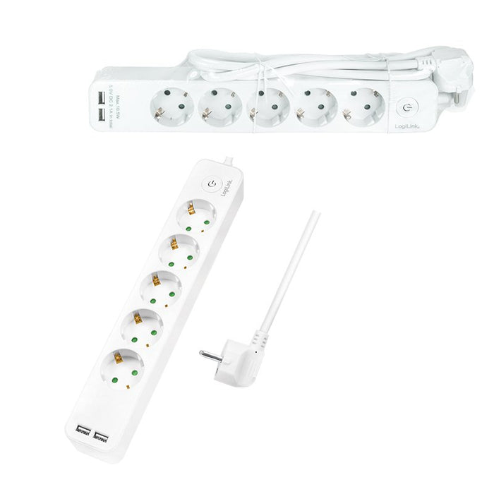 EAN 4052792057812 - LogiLink LPS249U base múltiple 1,5 m 5 salidas AC Interior Blanco imagen 5