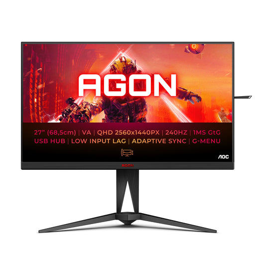 EAN 4038986180436 - AOC AGON 5 AG275QZN/EU pantalla para PC 68,6 cm (27") 2560 x 1440 Pixeles Quad HD Negro, Rojo imagen 1