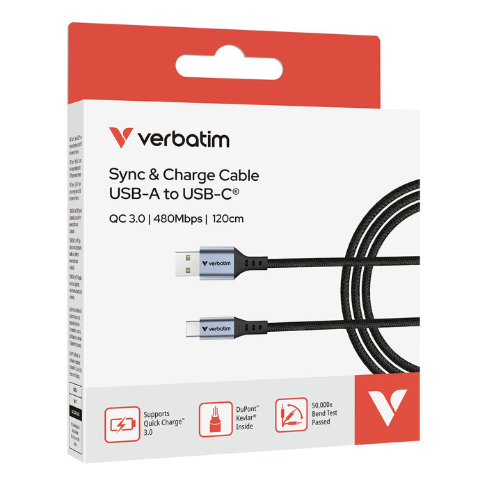 EAN 0023942318439 - Verbatim 31843 cable USB USB 2.0 1,2 m USB A USB C Negro imagen 5