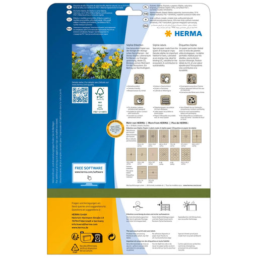 EAN 4008705107617 - HERMA 10761 etiqueta autoadhesiva Alrededor Permanente Marrón 480 pieza(s) imagen 2