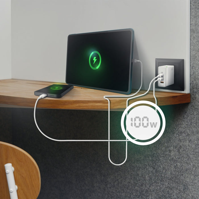 EAN 8436574708752 - AISENS ASCH-100W3P008-W cargador de dispositivo móvil Universal Corriente alterna Carga rápida Interior imagen 5