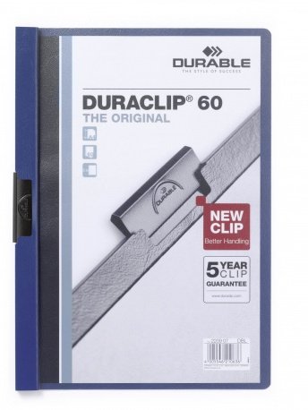 EAN 4005546210551 - Durable Duraclip 60 archivador PVC Azul, Transparente imagen 1