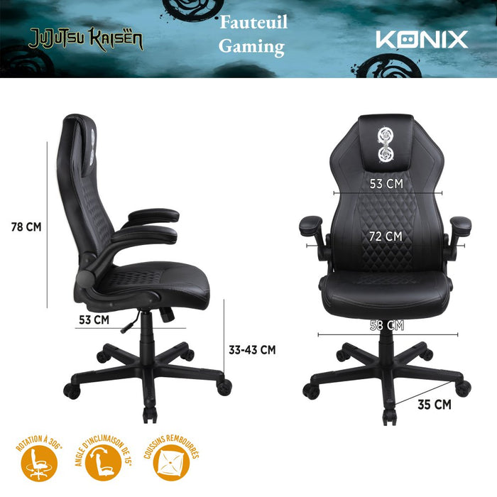 EAN 3328170293143 - Konix 78441120436 silla para videojuegos Butaca para jugar Asiento acolchado Negro imagen 5