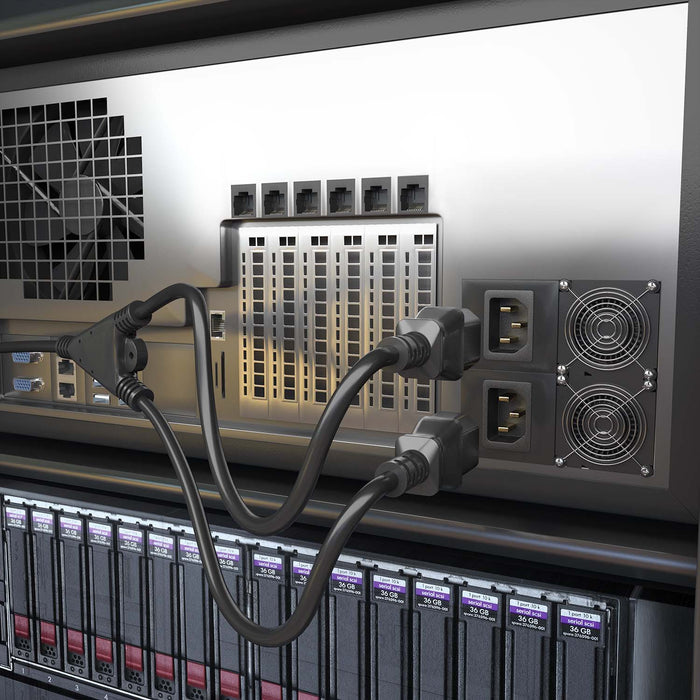 EAN 8435739901489 - AISENS A132-0865 cable de transmisión 3 m CEE7/7 Acoplador C13 2 x imagen 4