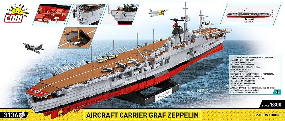 EAN 5902251048266 - COBI Aircraft Carrier Graf Zeppelin imagen 12