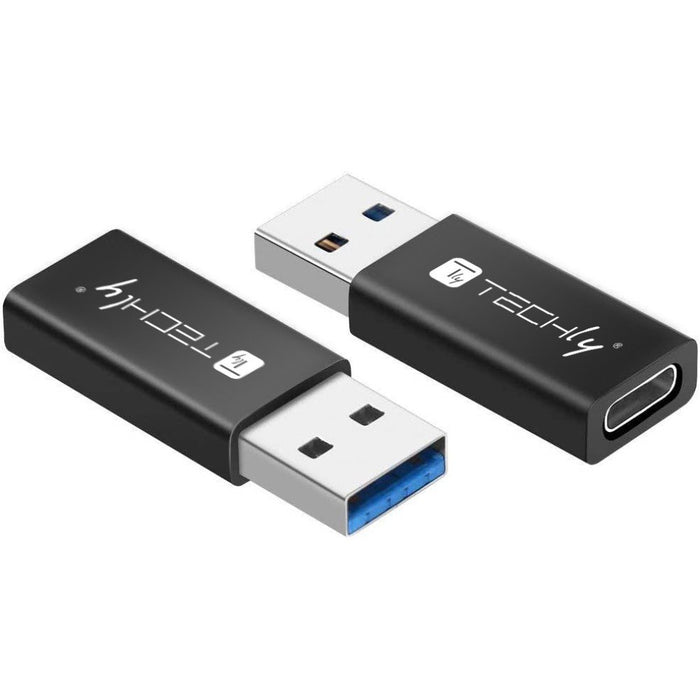EAN 8059018361414 - Techly IADAP USB3-AFT cambiador de género para cable USB A USB C Negro imagen 1
