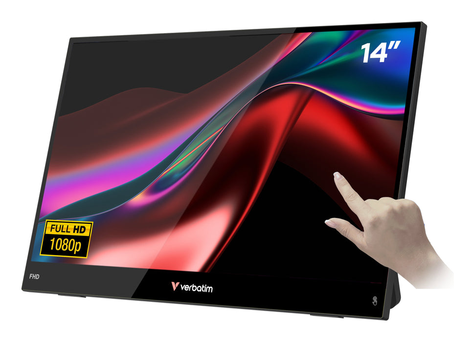 EAN 23942324003 - Verbatim Portable 14" FHD Touch Monitor LIGHT Monitor portátil Negro 35,6 cm (14") LCD 1920 x 1080 Pixeles imagen 1