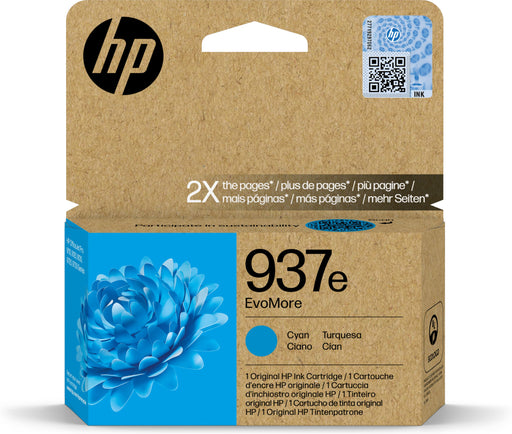 EAN 0196786147623 - HP 937e EvoMore Cyan Original Ink Cartridge cartucho de tinta 1 pieza(s) Alto rendimiento (XL) imagen 1