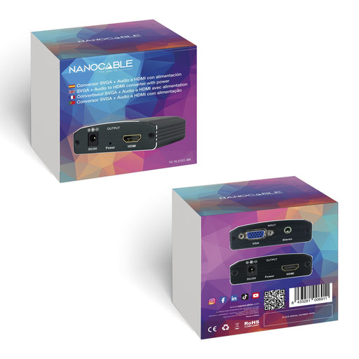 EAN 8433281006911 - Nanocable 10.16.2101-BK convertidor de señal de vídeo Conversor de vídeo activo 1920 x 1080 Pixeles imagen 2