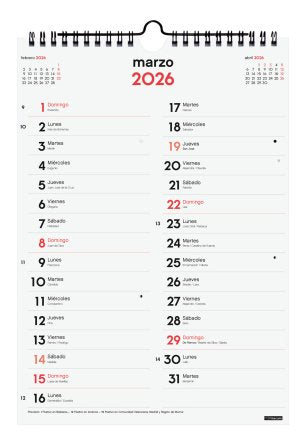 EAN 8422952407447 - Finocam 782100026 calendario imagen 3