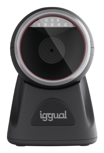 EAN 8435364320112 - iggual L2DUSB-S-AX Lector de códigos de barras fijo 1D/2D CMOS Negro imagen 1