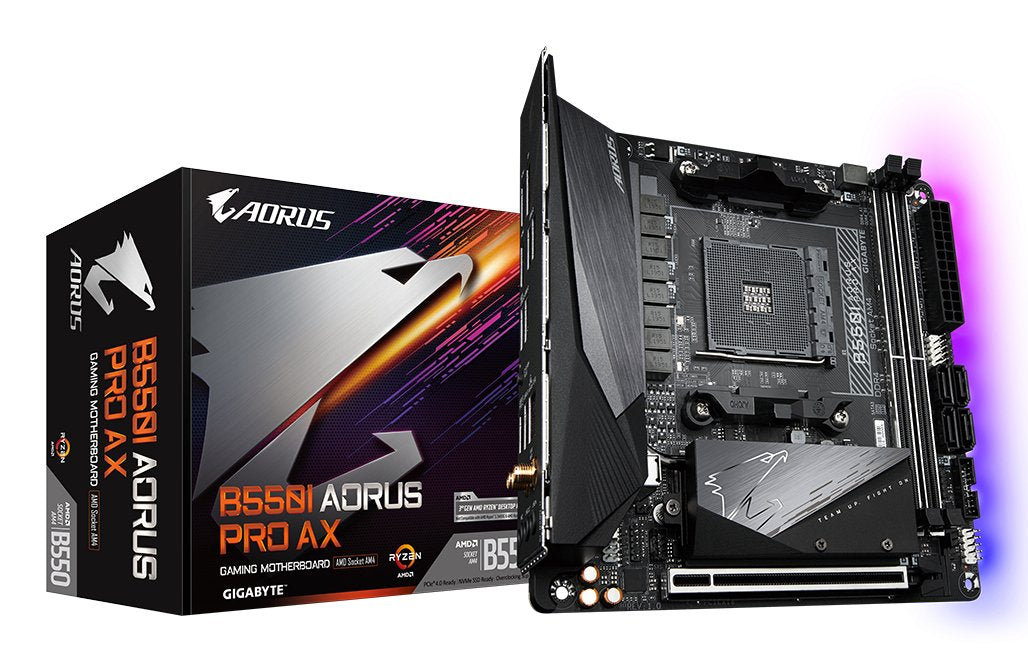 EAN 4719331809508 - GIGABYTE B550I AORUS PRO AX placa base AMD B550 Zócalo AM4 mini ITX imagen 1