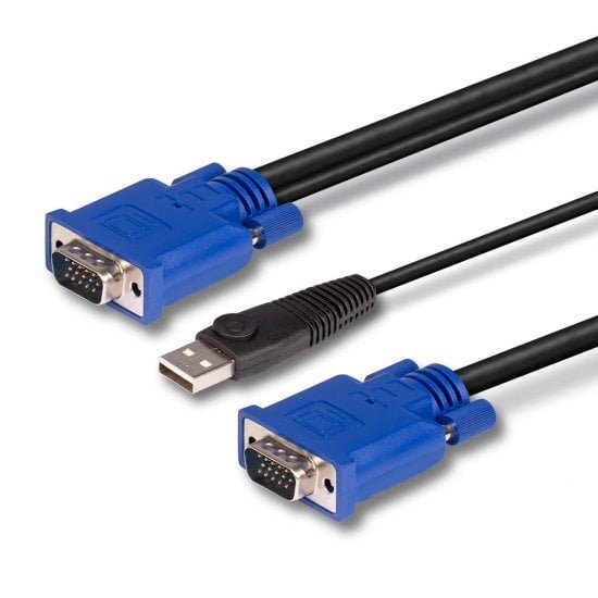 EAN 4002888321877 - Lindy 32187 cable para video, teclado y ratón (kvm) Negro, Azul 3 m imagen 4