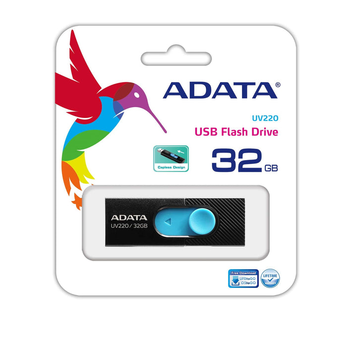EAN 4713218462749 - ADATA UV220 unidad flash USB 32 GB USB tipo A 2.0 Negro, Azul imagen 2