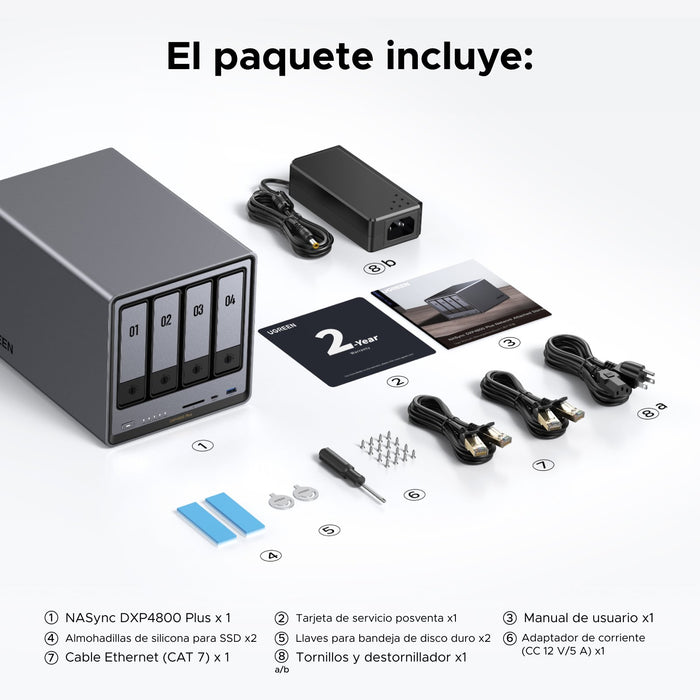 EAN 6941876232611 - Ugreen NASync DXP4800 Plus NAS Escritorio Intel® Pentium® Gold 8505 8 GB DDR5 0 TB UGOS PRO imagen 11