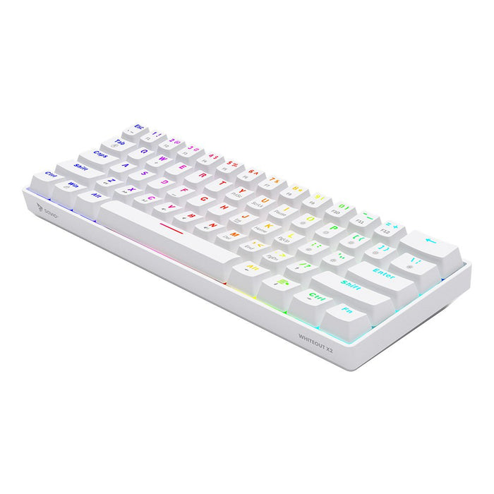 EAN 5901986049357 - Savio WHITEOUT X2 PEACH teclado Juego USB QWERTY Inglés internacional Blanco imagen 7