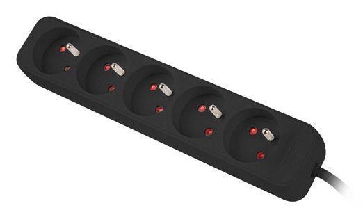 EAN 5901969419511 - Lanberg PS0-05E-0100-IEC-BK base múltiple 1 m 5 salidas AC Interior Negro imagen 3
