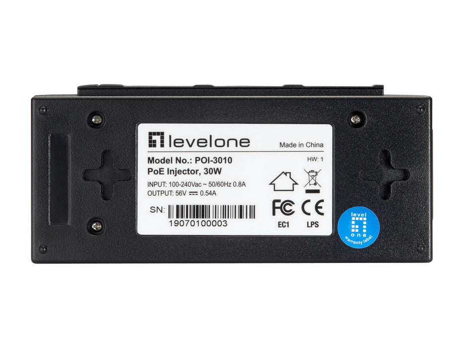 EAN 4015867221815 - LevelOne POI-3010 adaptador e inyector de PoE Ethernet rápido, Gigabit Ethernet 52 V imagen 6