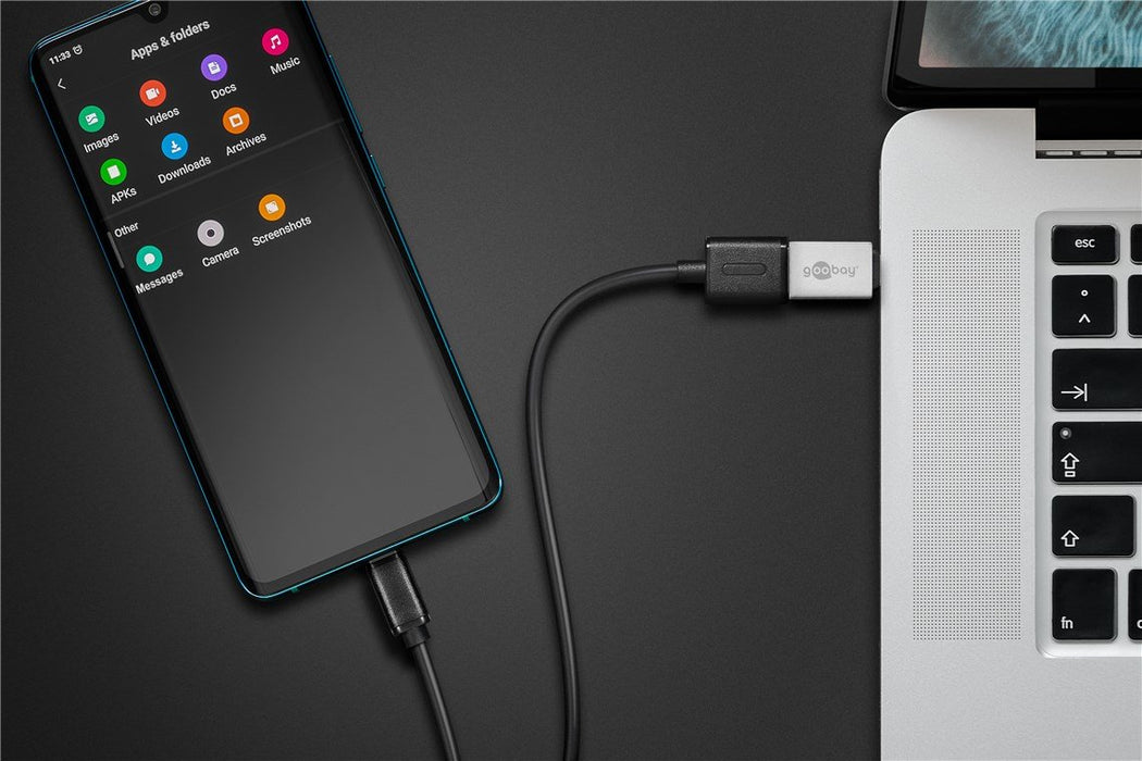 EAN 4040849566202 - Goobay 56620 cambiador de género para cable USB C USB A Plata imagen 5