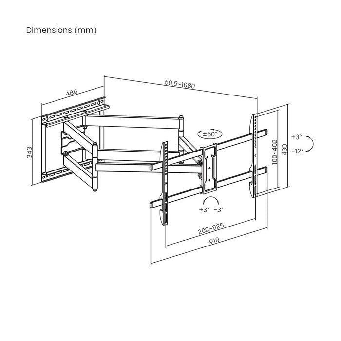 EAN 8435739903261 - AISENS WT90TSLE-387 soporte para TV 2,29 m (90") imagen 6