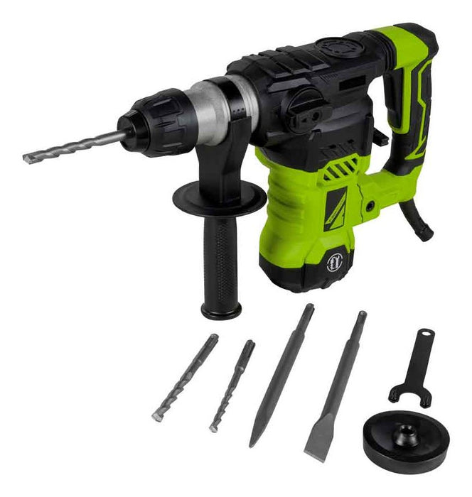 EAN 9120039235332 - Zipper ZI-BHA1500DN taladro 4250 RPM SDS Plus 5,1 kg Negro, Verde claro imagen 2