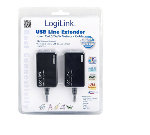 EAN 4260113567487 - LogiLink Line Extender USB via CAT5/6 tarjeta y adaptador de interfaz imagen 2