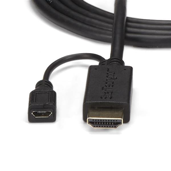 EAN 0065030859622 - StarTech.com HD2VGAMM6 adaptador de cable de vídeo 1,9 m VGA (D-Sub) HDMI + Micro USB Negro imagen 3
