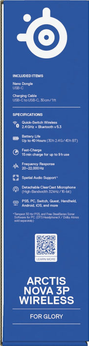 EAN 5707119059534 - Steelseries Arctis Nova 3P Auriculares Inalámbrico Diadema Música/uso diario Bluetooth Blanco imagen 10