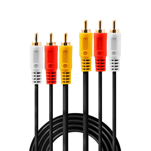 EAN 4002888356909 - Lindy 35690 cable de audio 1 m 3 x RCA Negro, Rojo, Blanco, Amarillo imagen 2