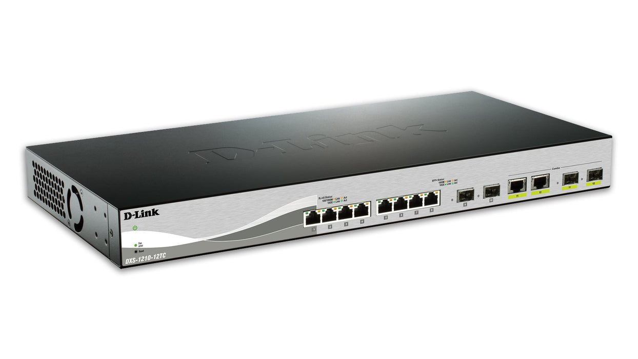 EAN 790069467653 - D-Link DXS-1210-12TC/E switch Gestionado L2 10G Ethernet (100/1000/10000) 1U Negro, Plata imagen 1
