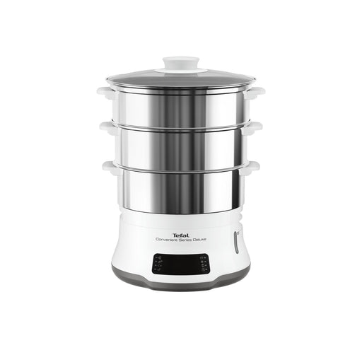 EAN 3045387247775 - Tefal Convenient Series Deluxe VC502D vaporizador 3 cesta(s) Encimera 900 W Acero inoxidable, Blanco imagen 1