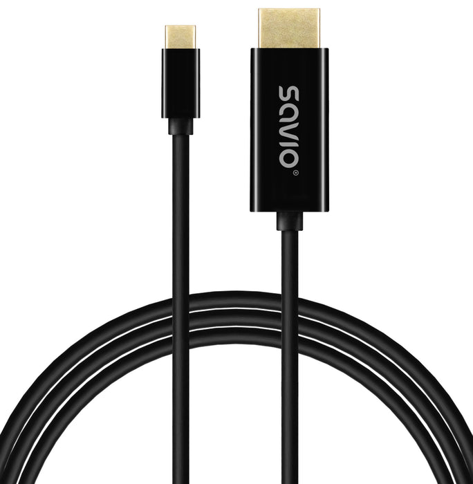 EAN 5901986049692 - Savio Cl-190 cable USB 1 m USB C Negro imagen 1