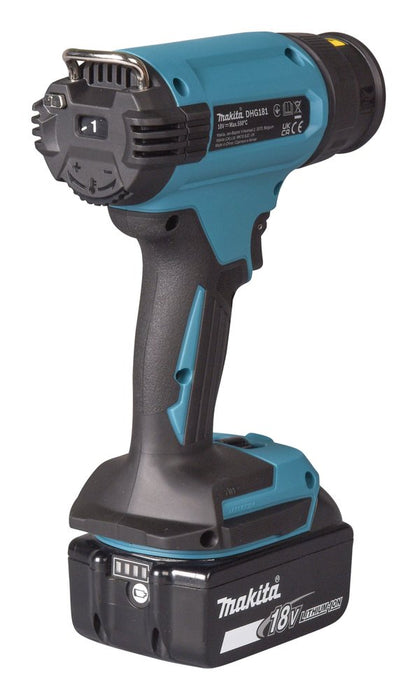 EAN 88381760393 - Makita DHG181ZJ pistola de calor Pistola de aire caliente 200 l/min 550 °C Negro, Verde azulado imagen 5