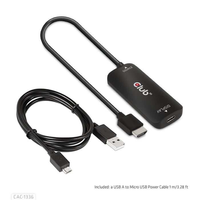 EAN 8719214472504 - CLUB3D CAC-1336 adaptador de cable de vídeo 1 m HDMI + USB USB Tipo C Negro imagen 11