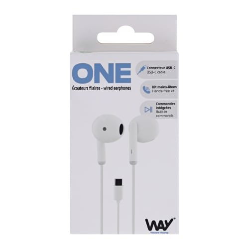 EAN 3303170115152 - T'nB WESTYPECWH auricular y casco Auriculares Alámbrico Dentro de oído Llamadas/Música USB Tipo C Blanco imagen 5