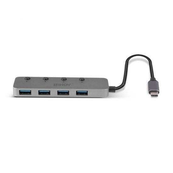 EAN 4002888433839 - Lindy 43383 hub de interfaz USB 3.2 Gen 1 (3.1 Gen 1) Type-C 5000 Mbit/s Gris imagen 3
