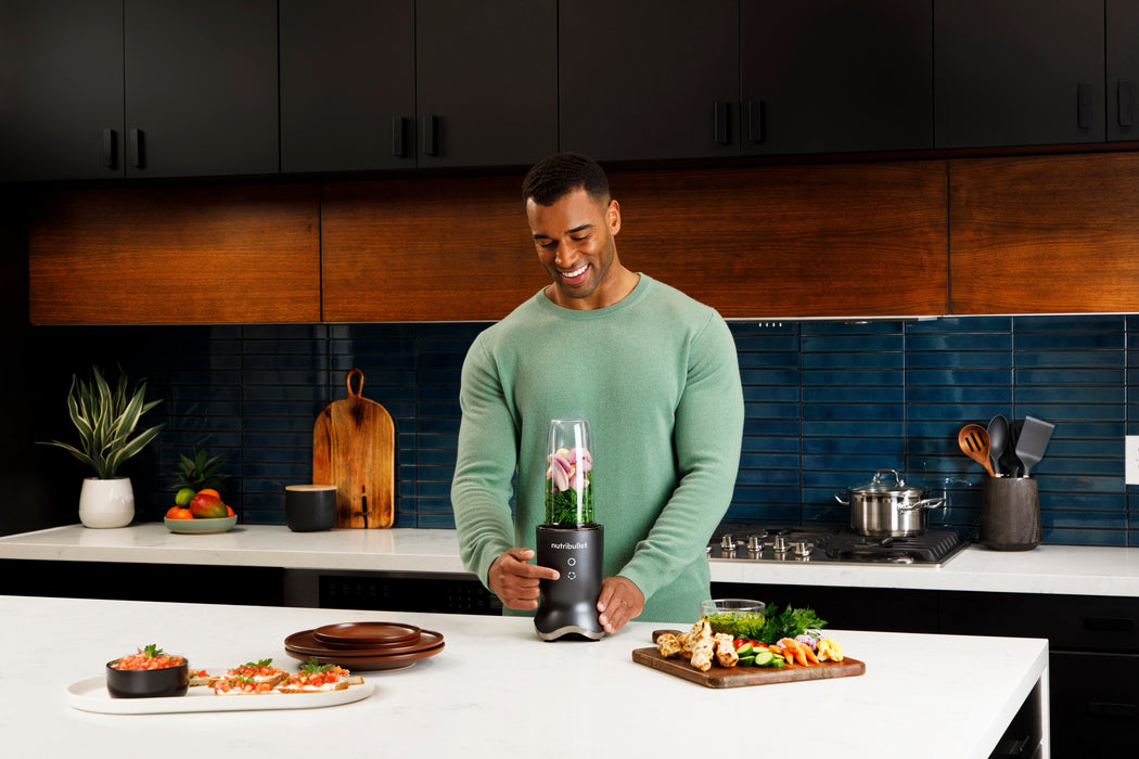 EAN 8006447002166 - NutriBullet NB1206DGCC licuadora 0,9 L Batidora de vaso 1200 W Negro, Transparente imagen 5