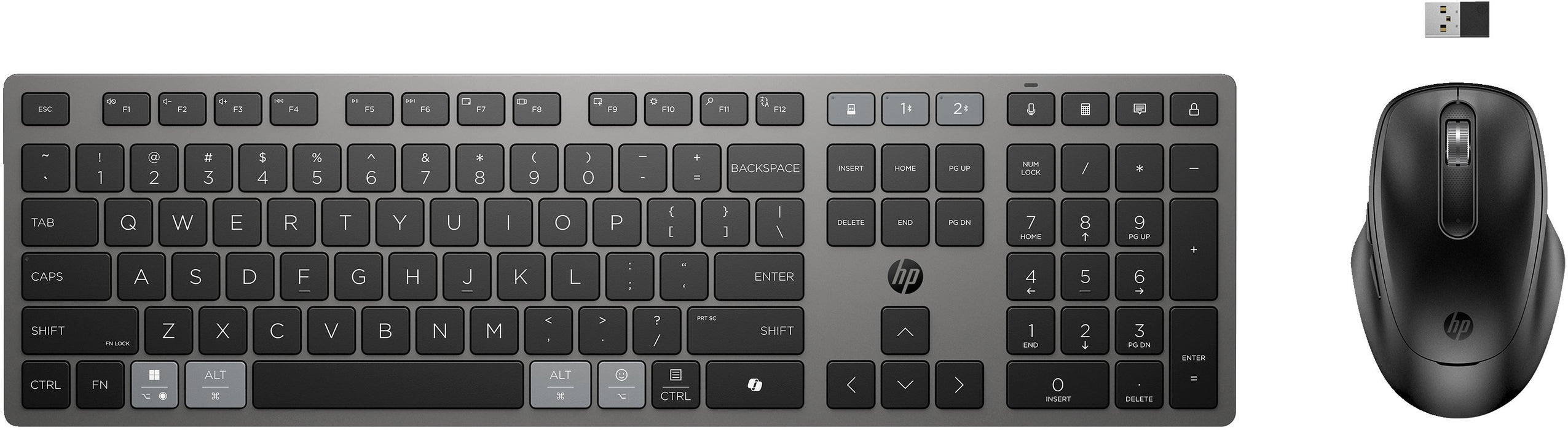 EAN 0198122955312 - HP STORE 3PL teclado Ratón incluido Oficina RF Wireless + Bluetooth Negro imagen 1