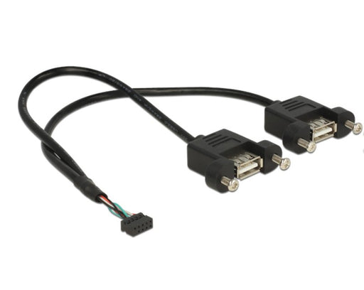 EAN 4043619848324 - DeLOCK 84832 cable USB USB 2.0 0,25 m 2 x USB A Negro imagen 1