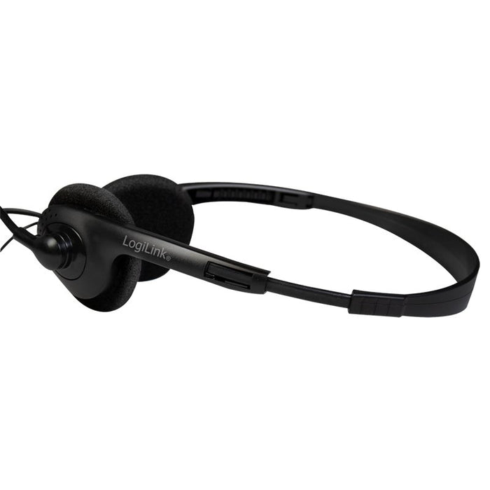EAN 4052792064155 - LogiLink HS0055 auricular y casco Auriculares Alámbrico Diadema Música/uso diario Negro imagen 5