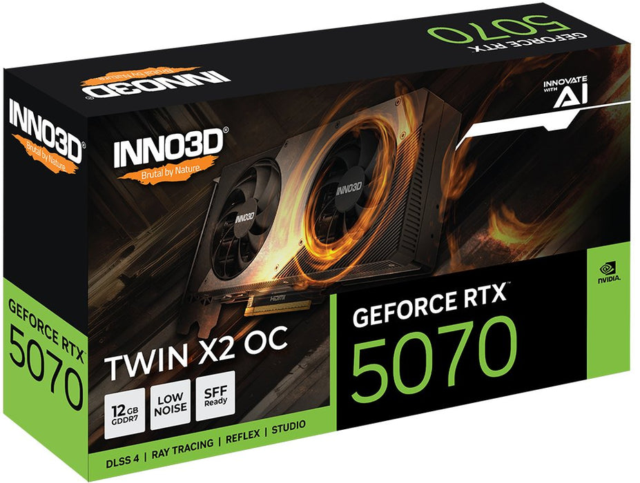 EAN 8886307700339 - INNO3D GeForce RTX 5070 TWIN X2 OC NVIDIA 12 GB GDDR7 imagen 2